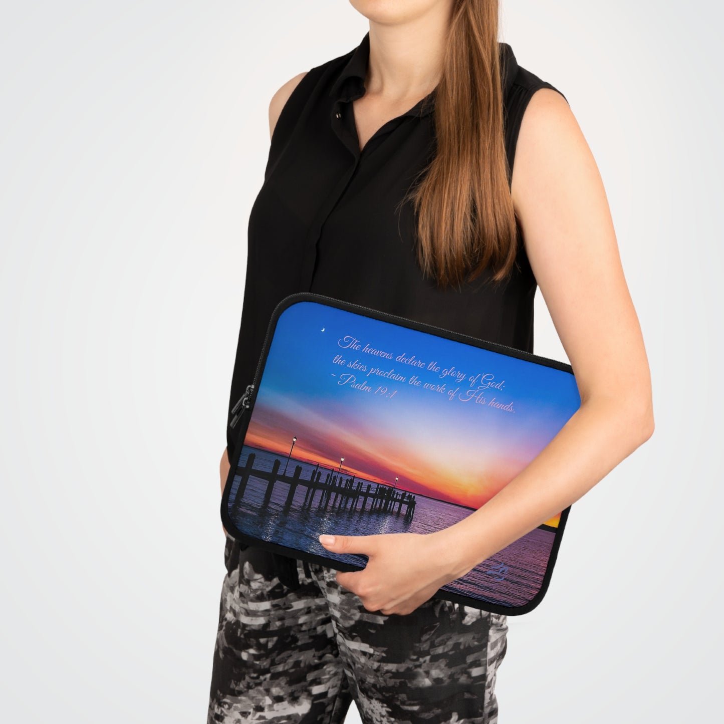 Psalm 19:1 Sunset Laptop Sleeve