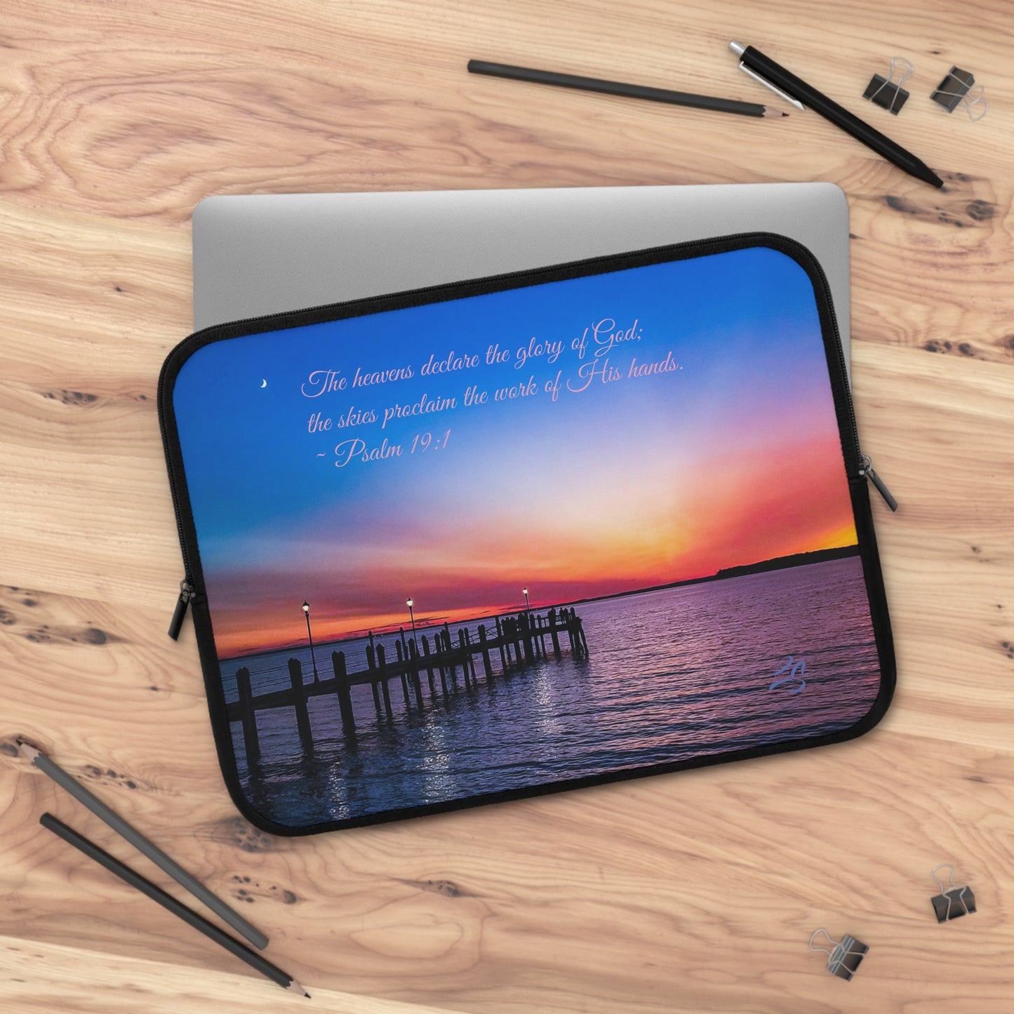 Psalm 19:1 Sunset Laptop Sleeve