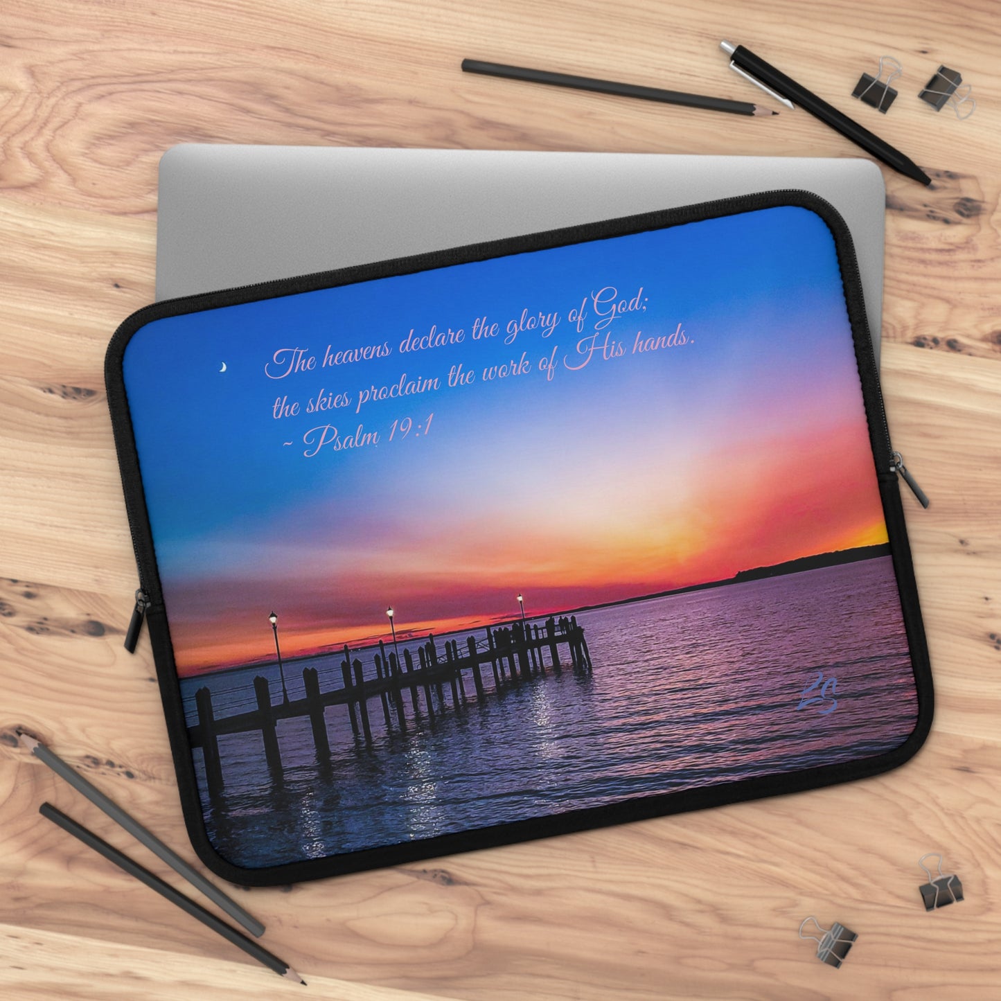 Psalm 19:1 Sunset Laptop Sleeve