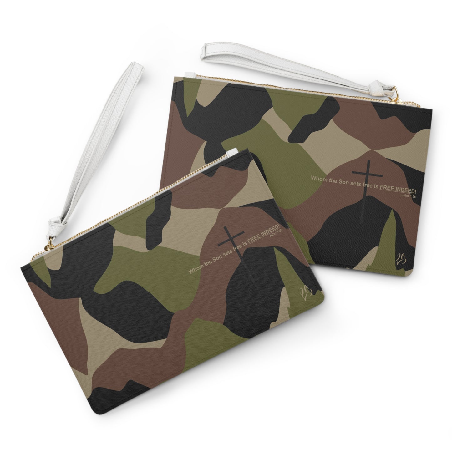 John 8:36 CAMO Clutch Bag