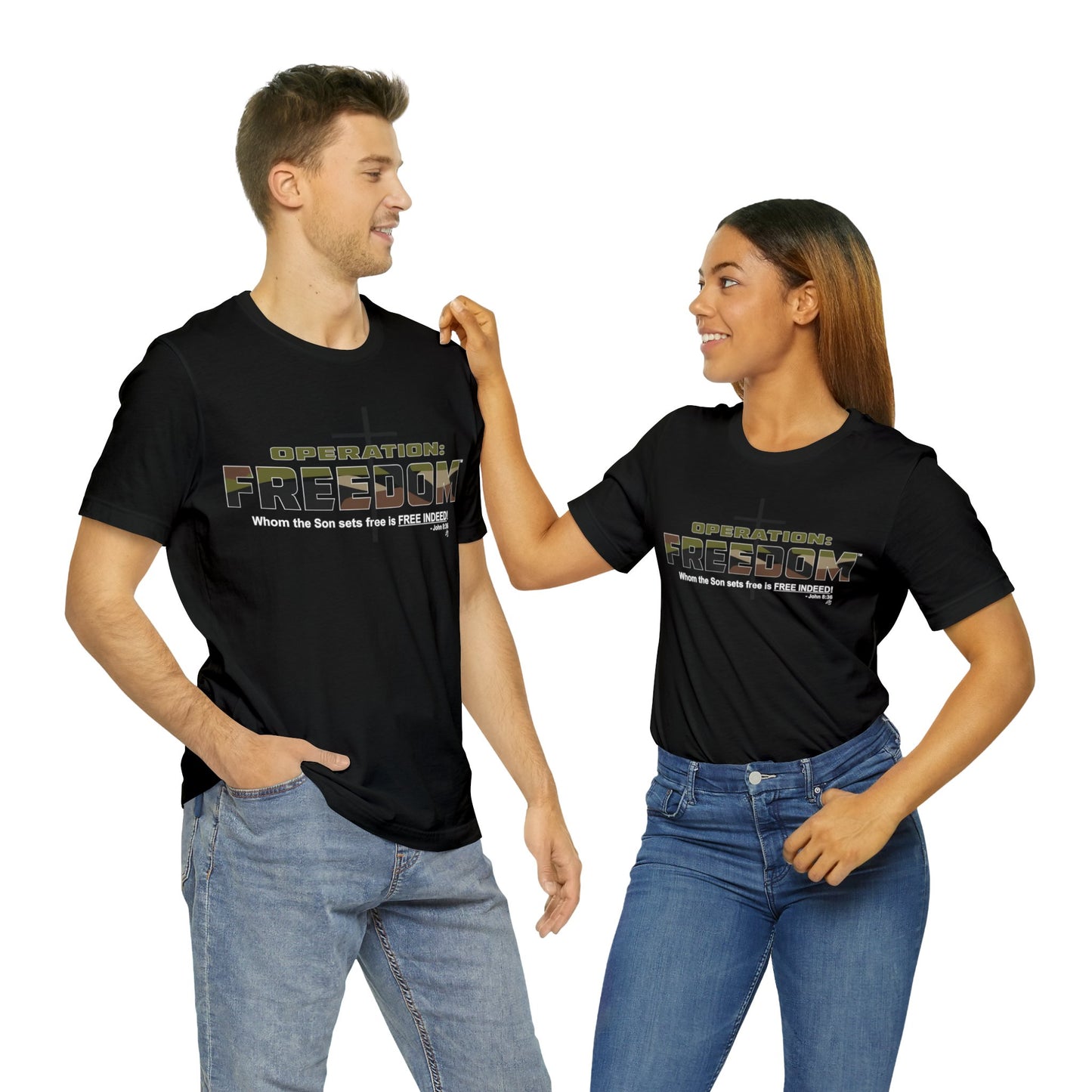 Operation: FREEDOM John 8:36 CAMO UNISEX Tee