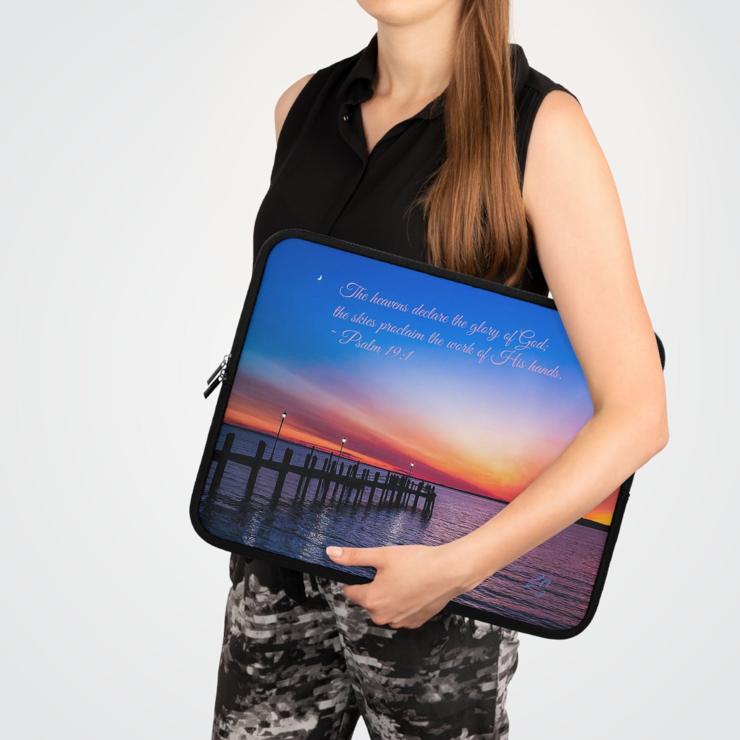 Psalm 19:1 Sunset Laptop Sleeve