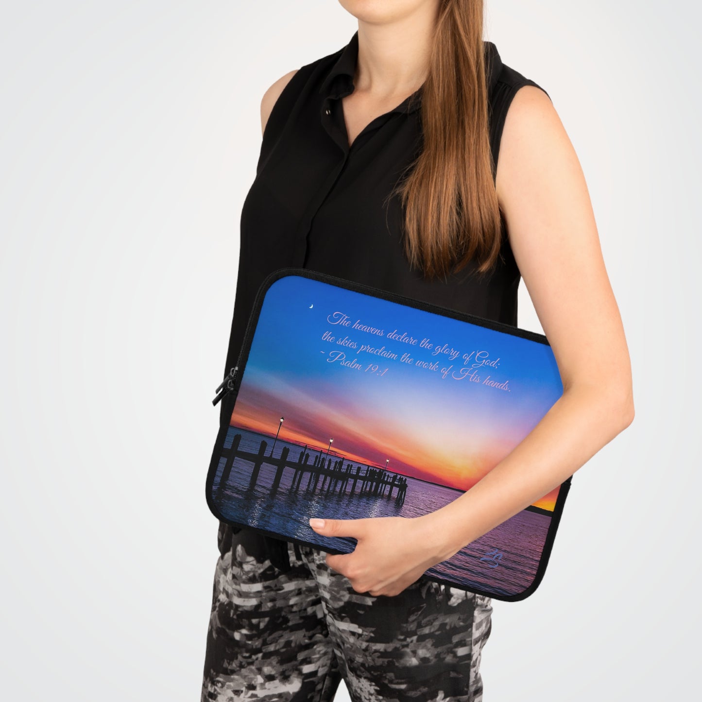 Psalm 19:1 Sunset Laptop Sleeve