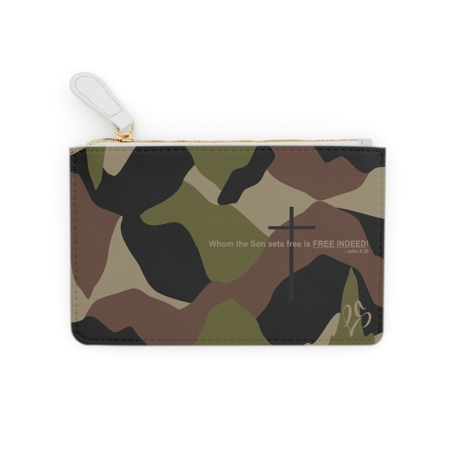 John 8:36 CAMO MINI Clutch Bag