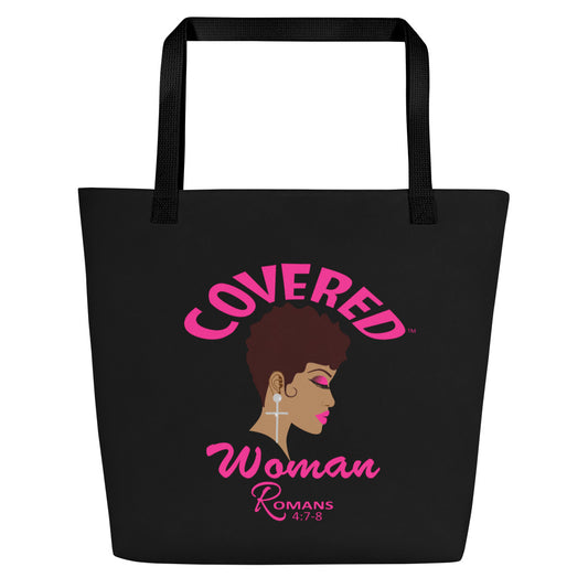 Covered Woman (Faith in Shades) Large Tote