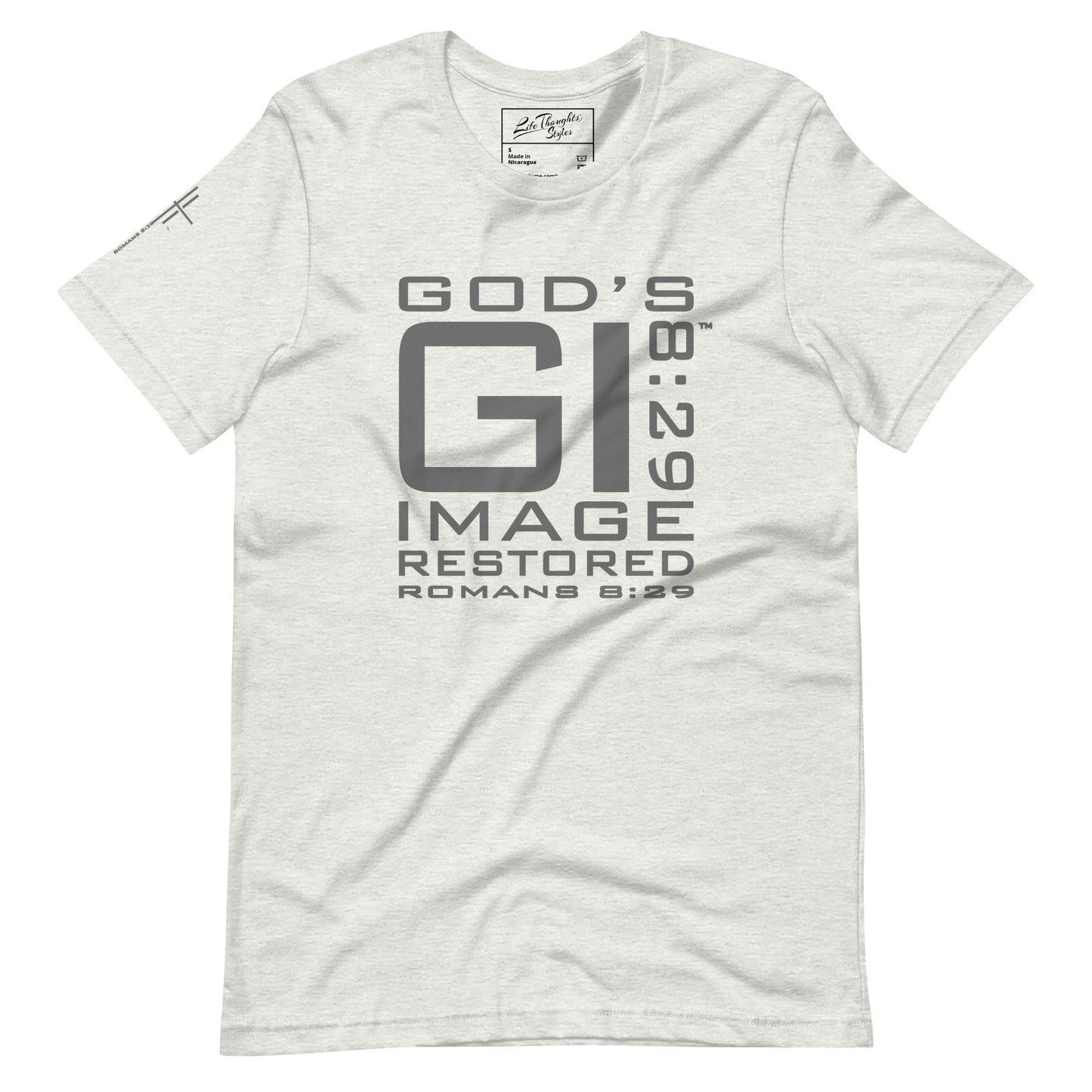 GI 8:29 (God's Image Restored) Tee - White/Gray/Ash