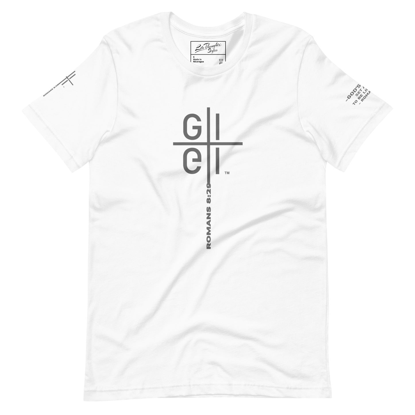God's Image tee white with gray font