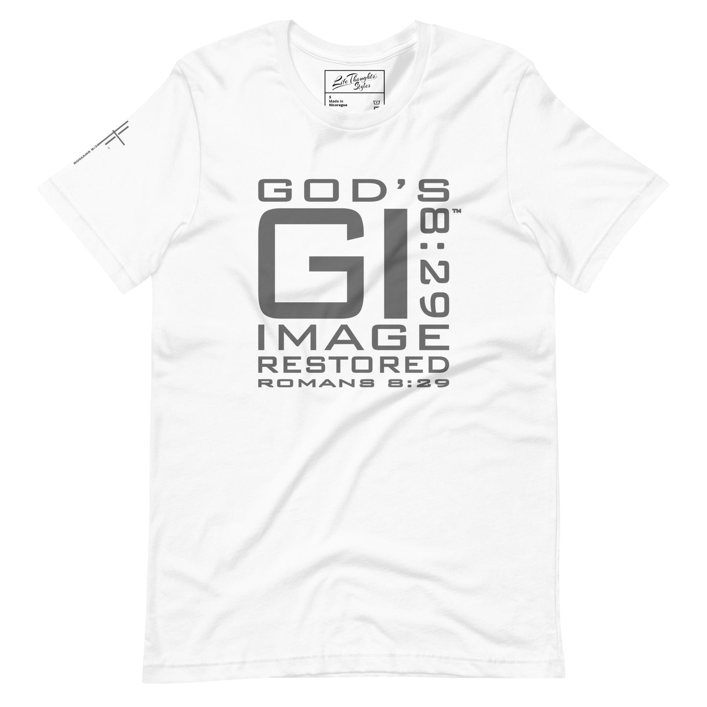 GI 8:29 (God's Image Restored) Tee - White/Gray/Ash