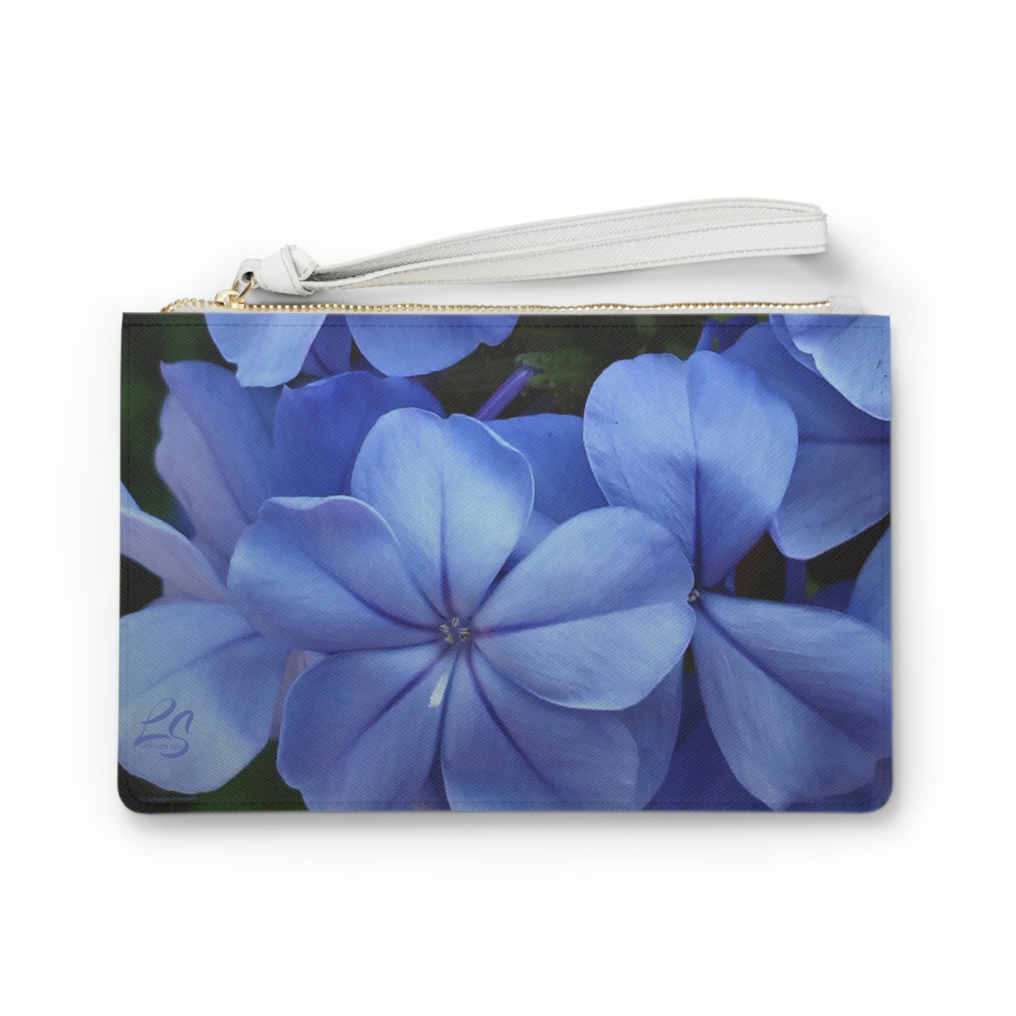 Blue Floral Clutch Bag