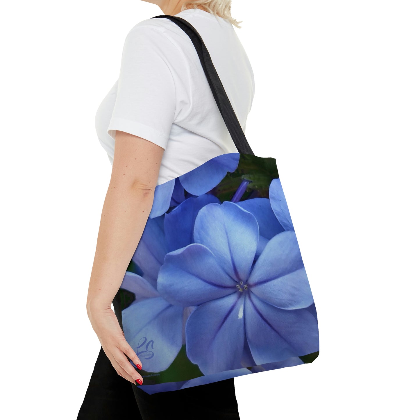Blue Floral Tote Bag
