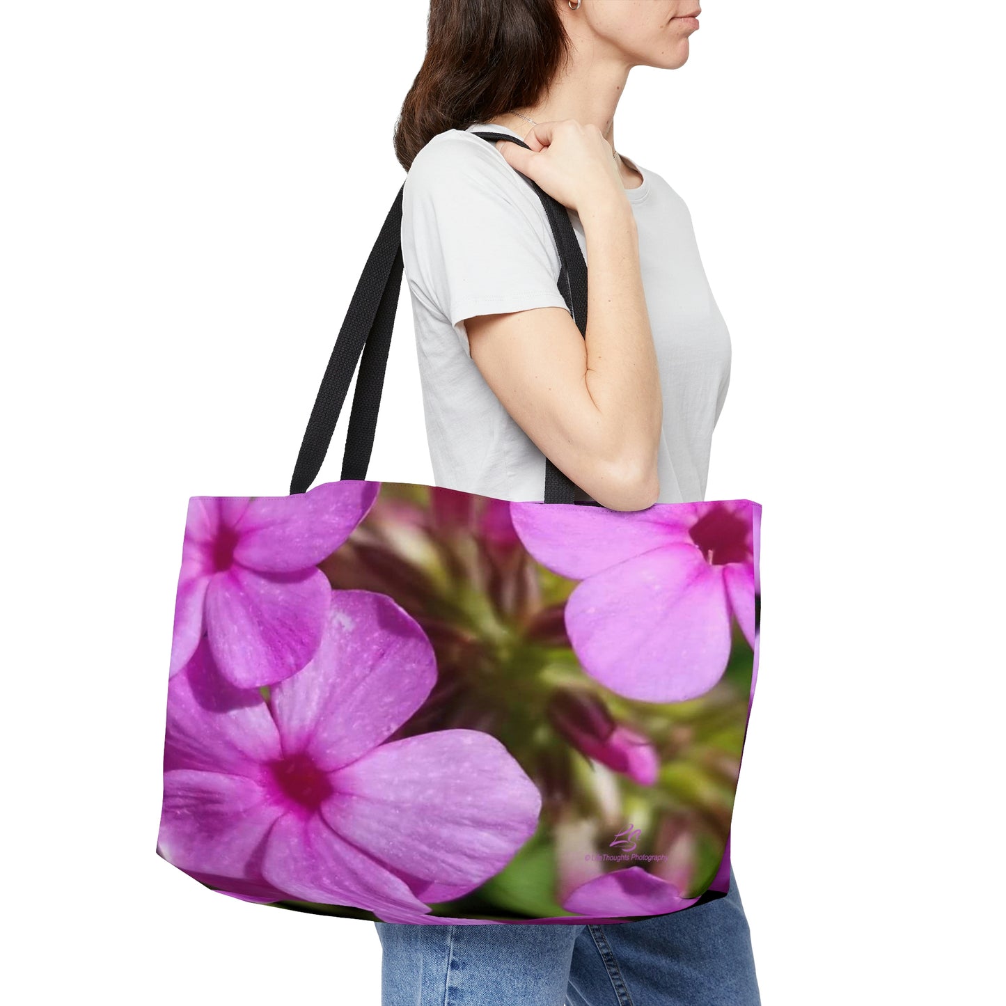 Pink Floral Weekender Tote
