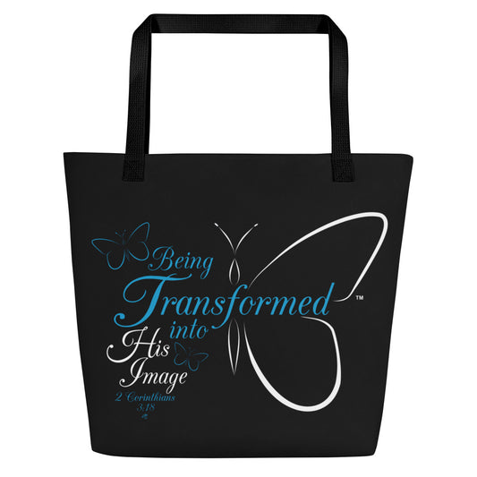 Transformed Tote Bag (LARGE BLUE/WHITE)