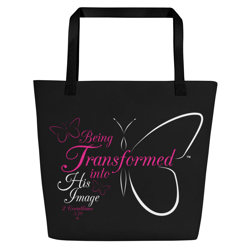 Transformed Tote Bag (LARGE PINK/WHITE)