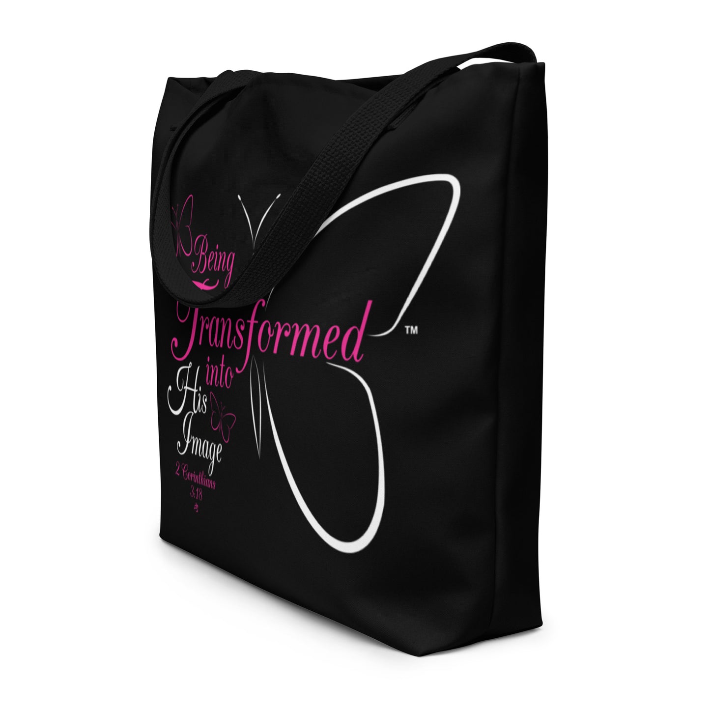 Transformed Tote Bag (LARGE PINK/WHITE)