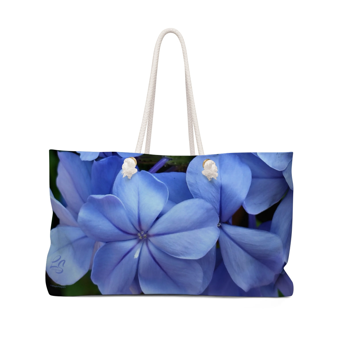 LV Blue Art Weekender Tote Bag by DG Design - Fine Art America