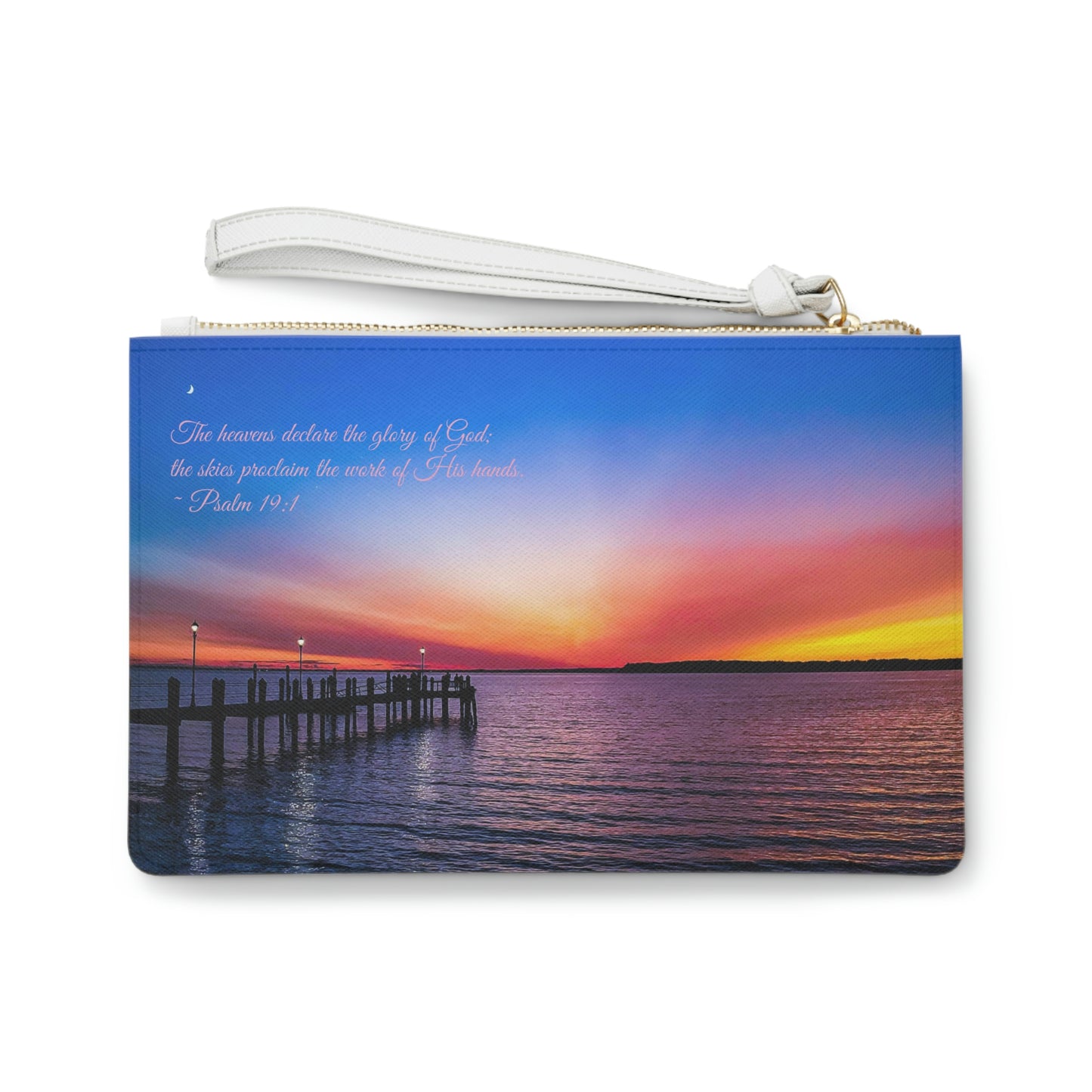 Psalm 19:1 Sunset Clutch Bag