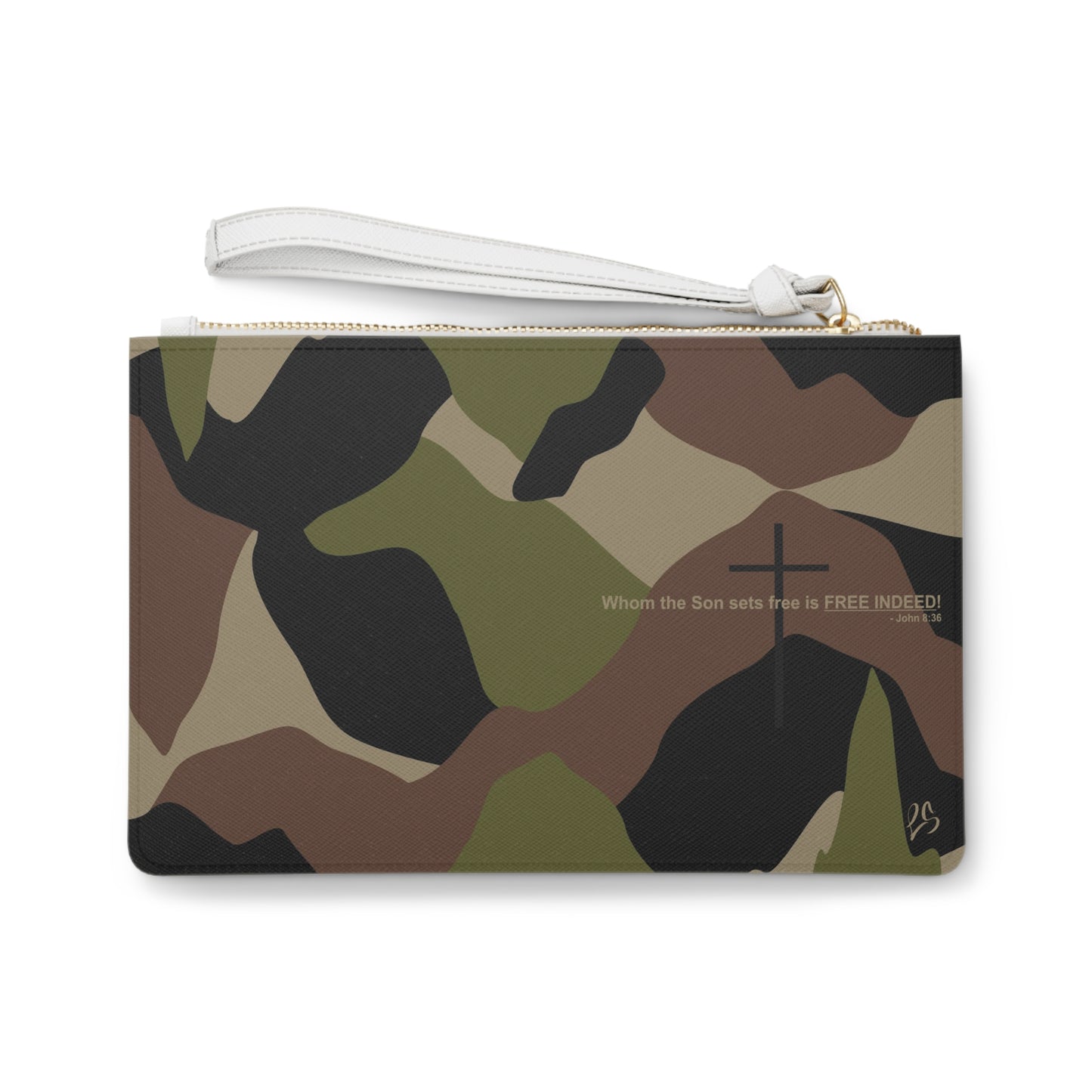 John 8:36 CAMO Clutch Bag