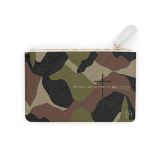 John 8:36 CAMO MINI Clutch Bag