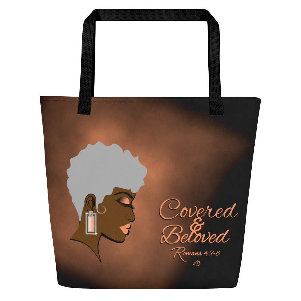 Covered & Beloved PEACH Large Tote