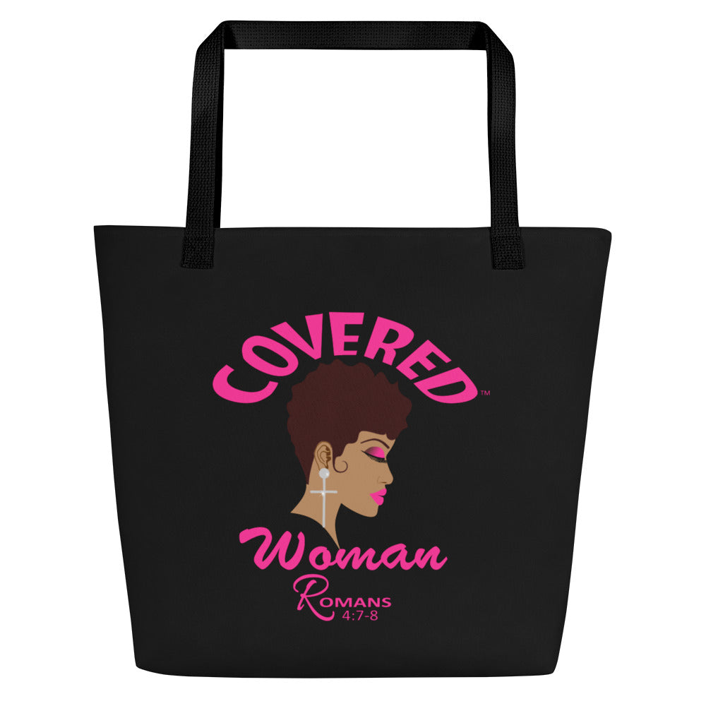 Covered Woman (Faith in Shades) Large Tote