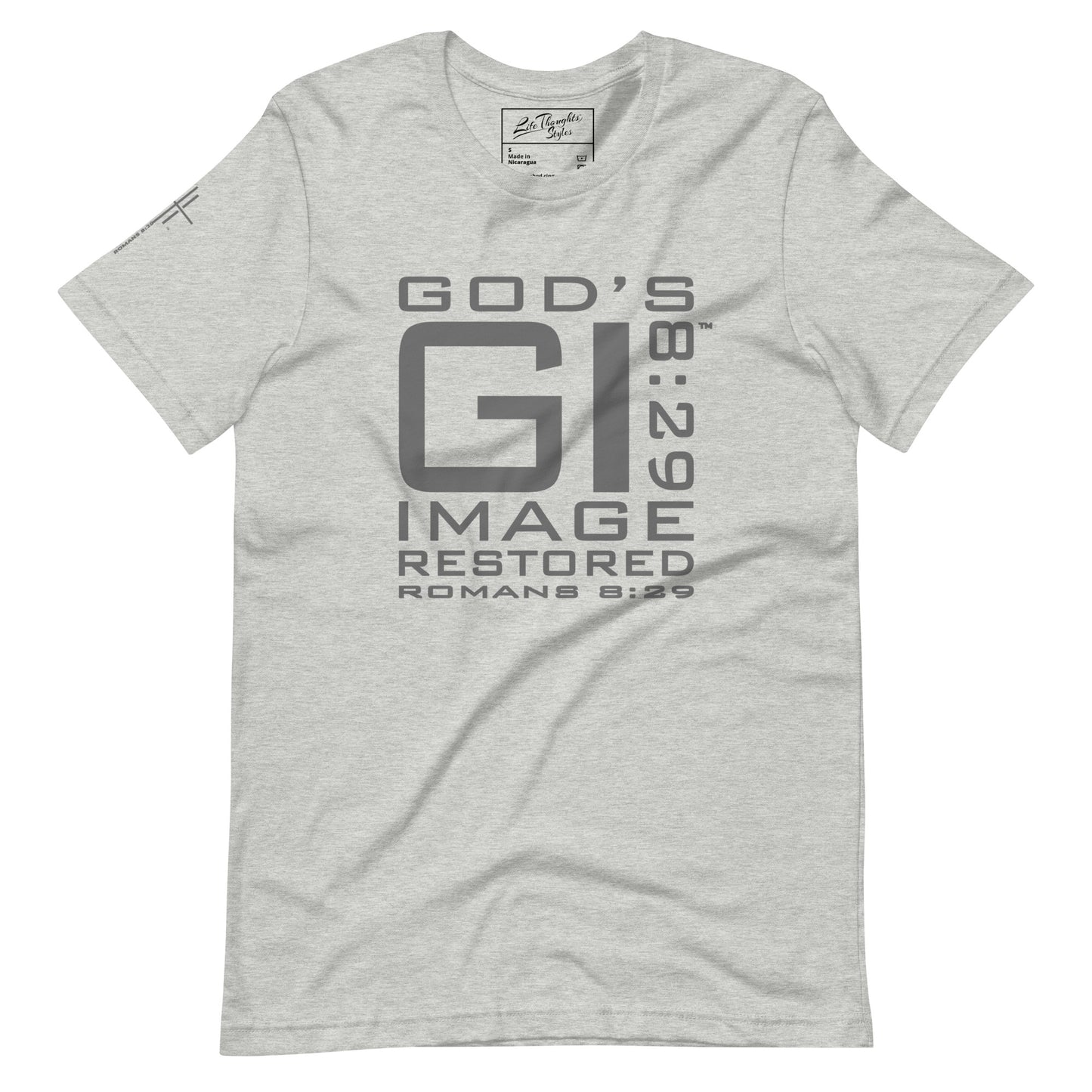 GI 8:29 (God's Image Restored) Tee - White/Gray/Ash