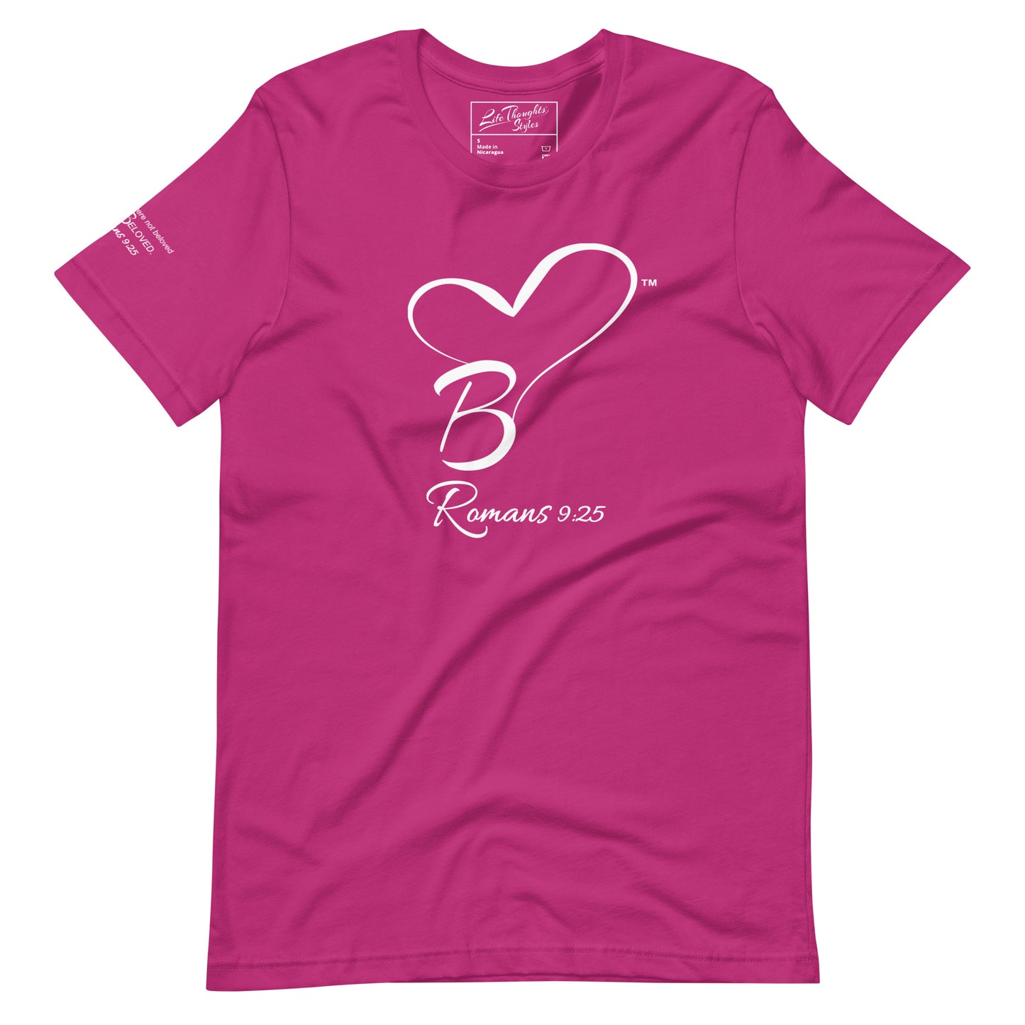 B Heart Beloved Logo Tee in Pink