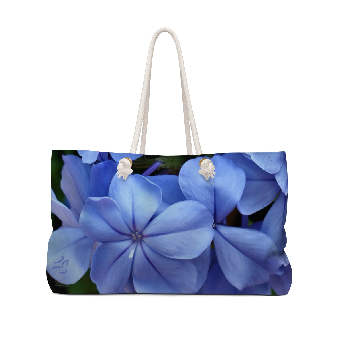 Blue Floral Weekender Bag
