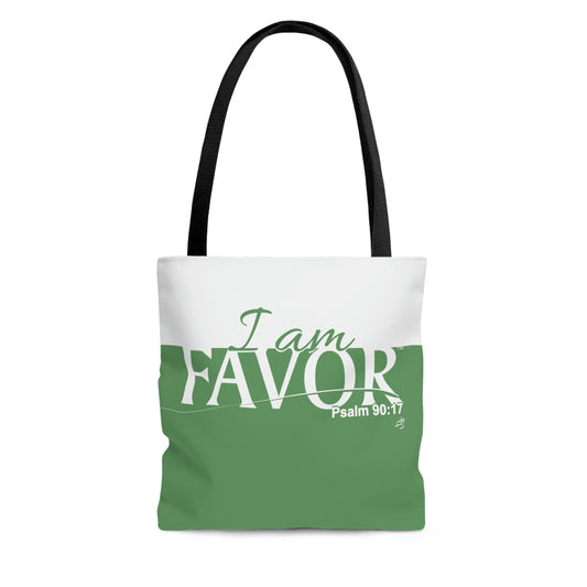 I am FAVOR Tote Bag (GREEN)