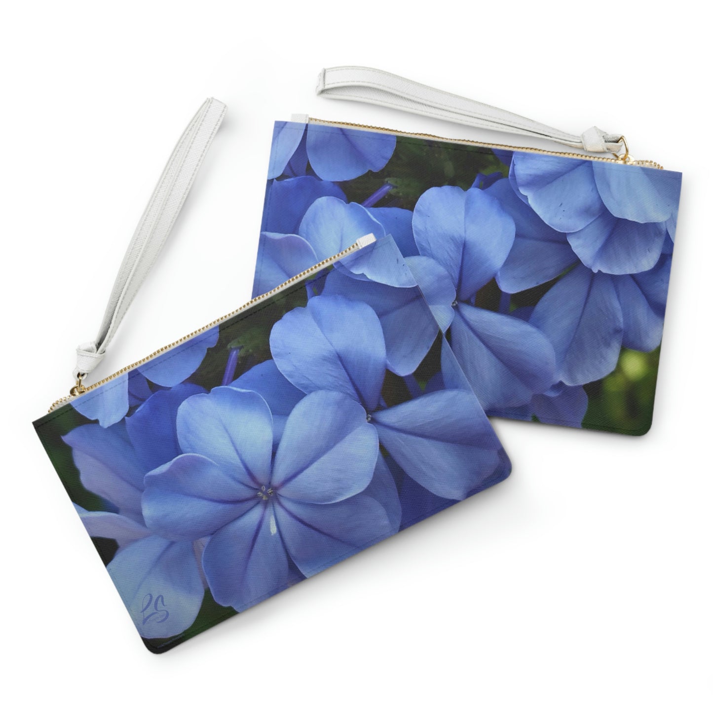 Blue Floral Clutch Bag