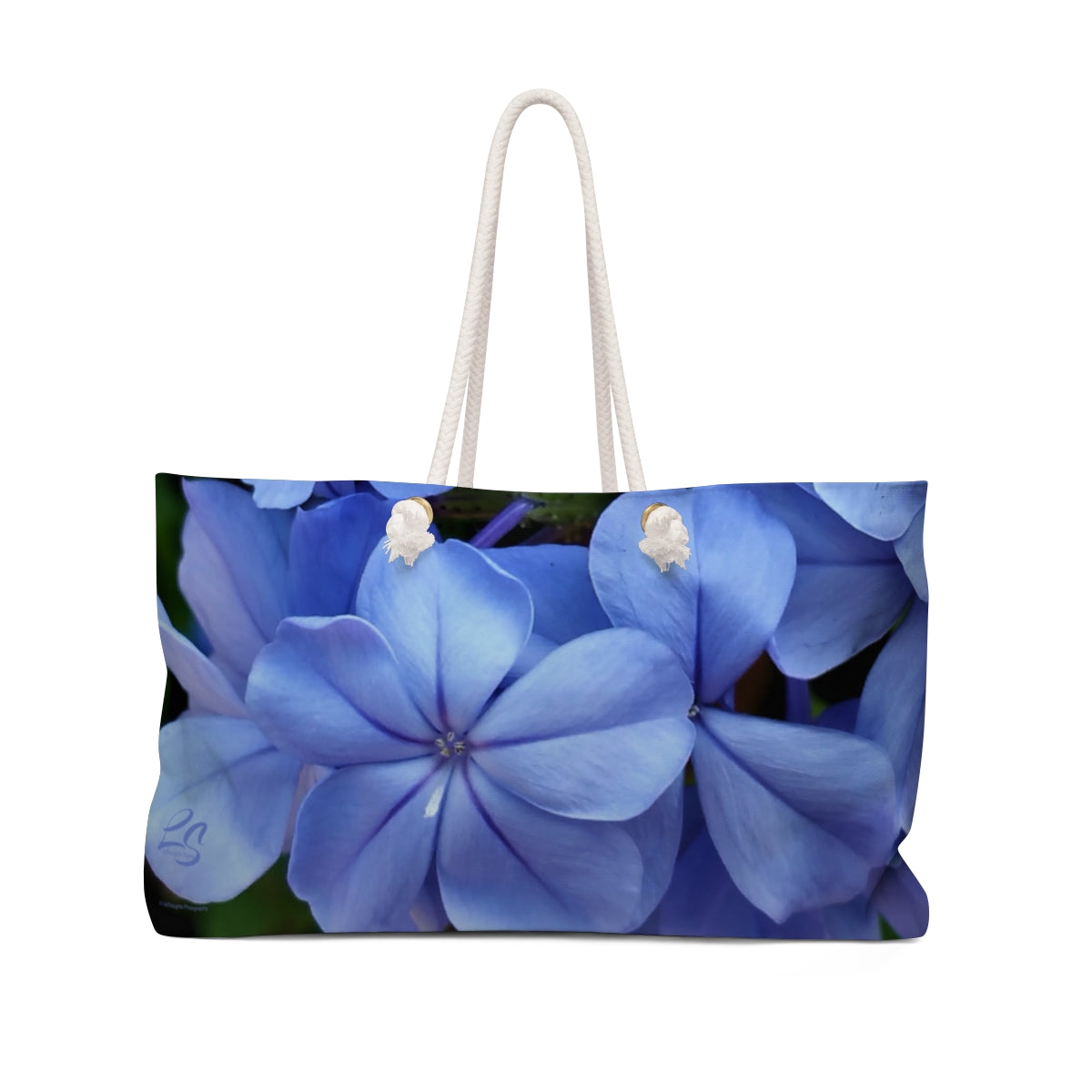 Blue Floral Weekender Bag