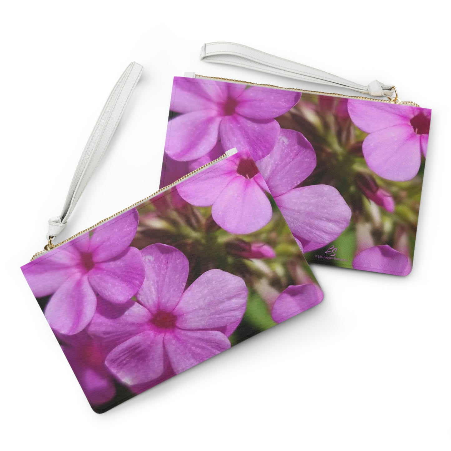 Pink Floral Clutch Bag